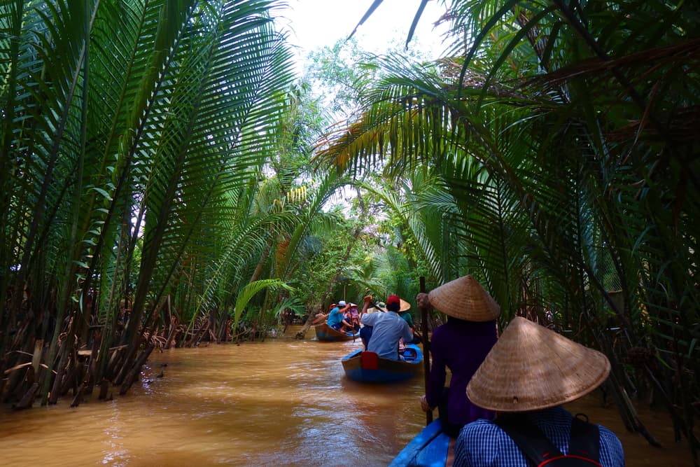 Tourist at Mekong River Delta, Ho Chi Minh City, Vietnam